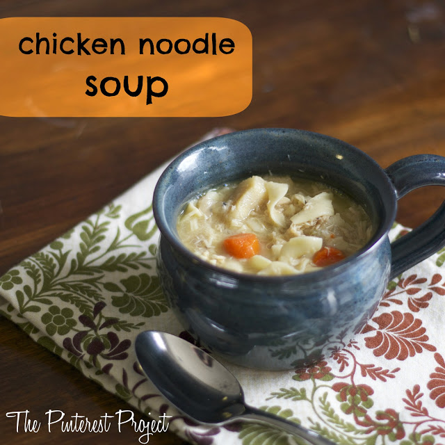 A Cold and some Chicken Noodle Soup | The Pinterest Project